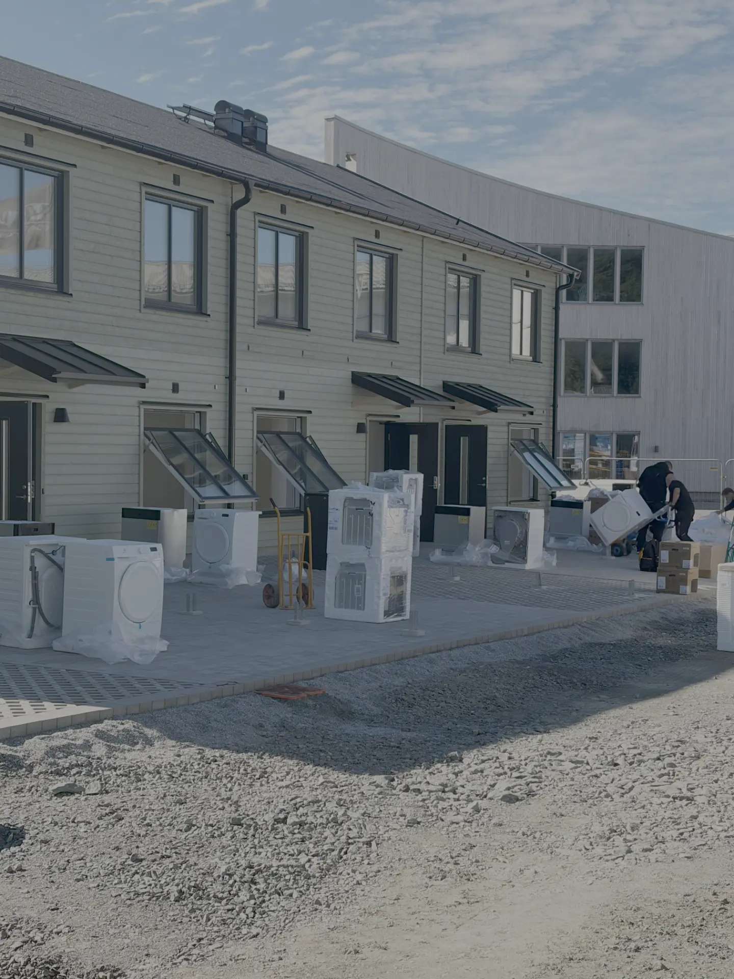 Leverans av vitvaror till nybyggt bostadsområde – intransport inför IFB-installation